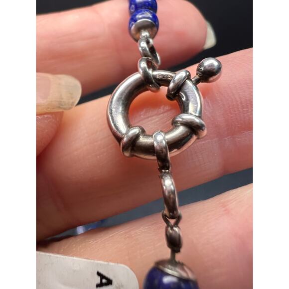 NEW lapis and sterling silver 18 inch necklace - Picture 11 of 15